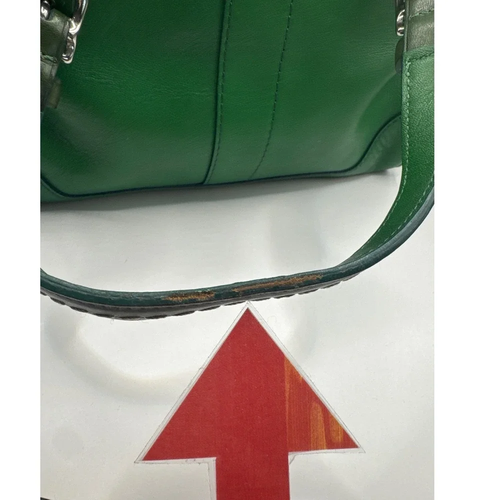 Vintage‎ Coach 7465 Hamilton Kelly Green Leather Satchel Handbag
